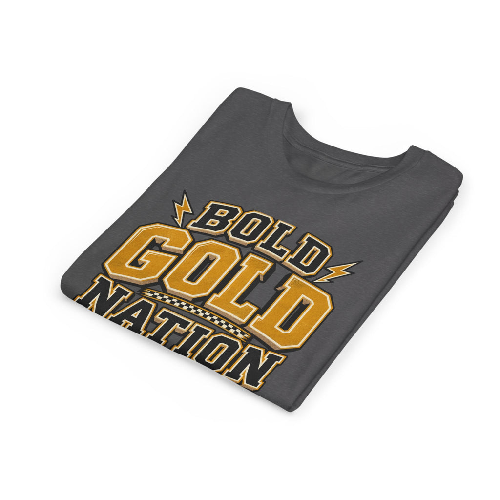 Youth Tee — Bold Gold Nation Graphic Kids Shirt