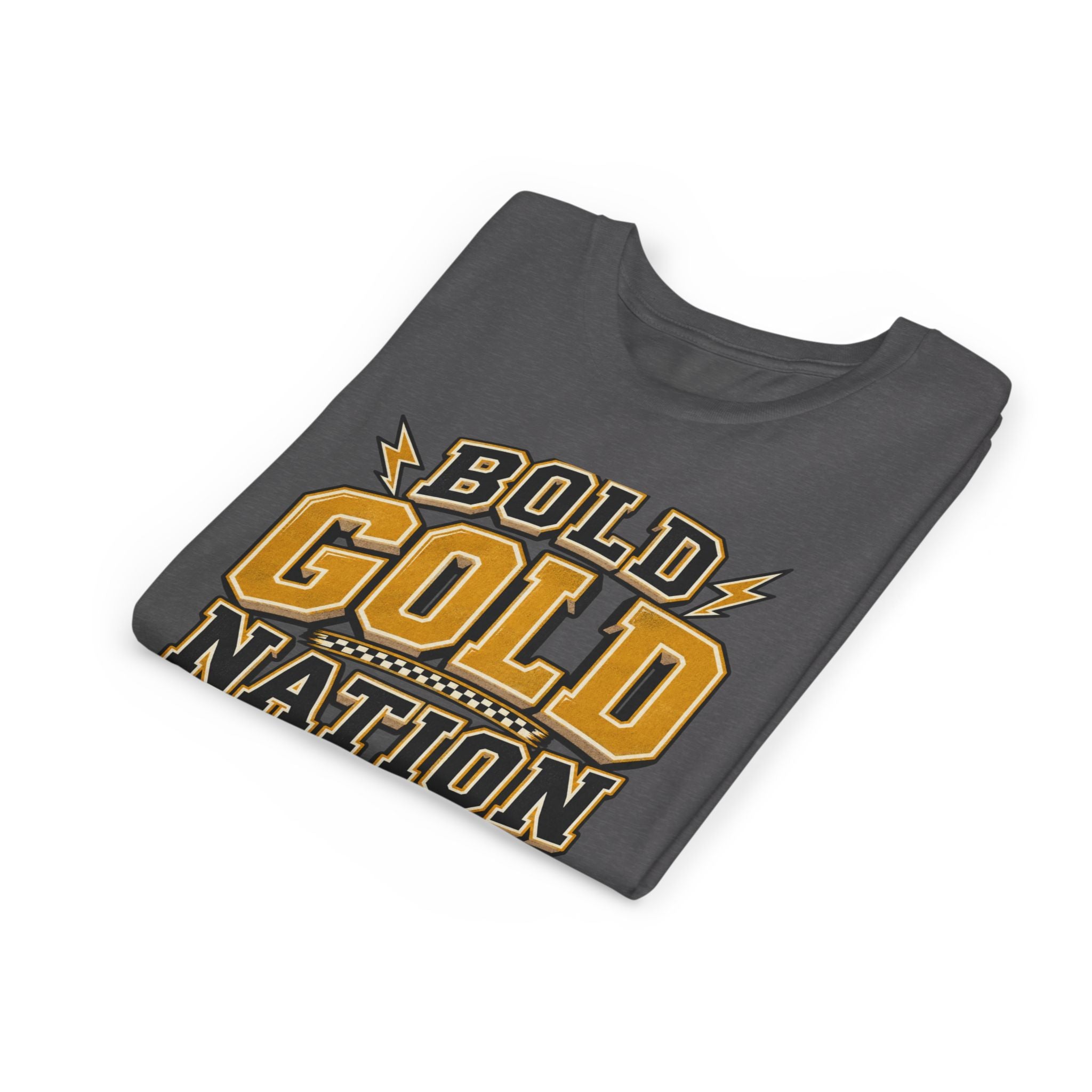 Youth Tee — Bold Gold Nation Graphic Kids Shirt