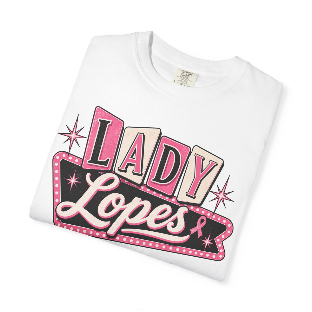 Lady Lopes Pink Retro Logo T-Shirt
