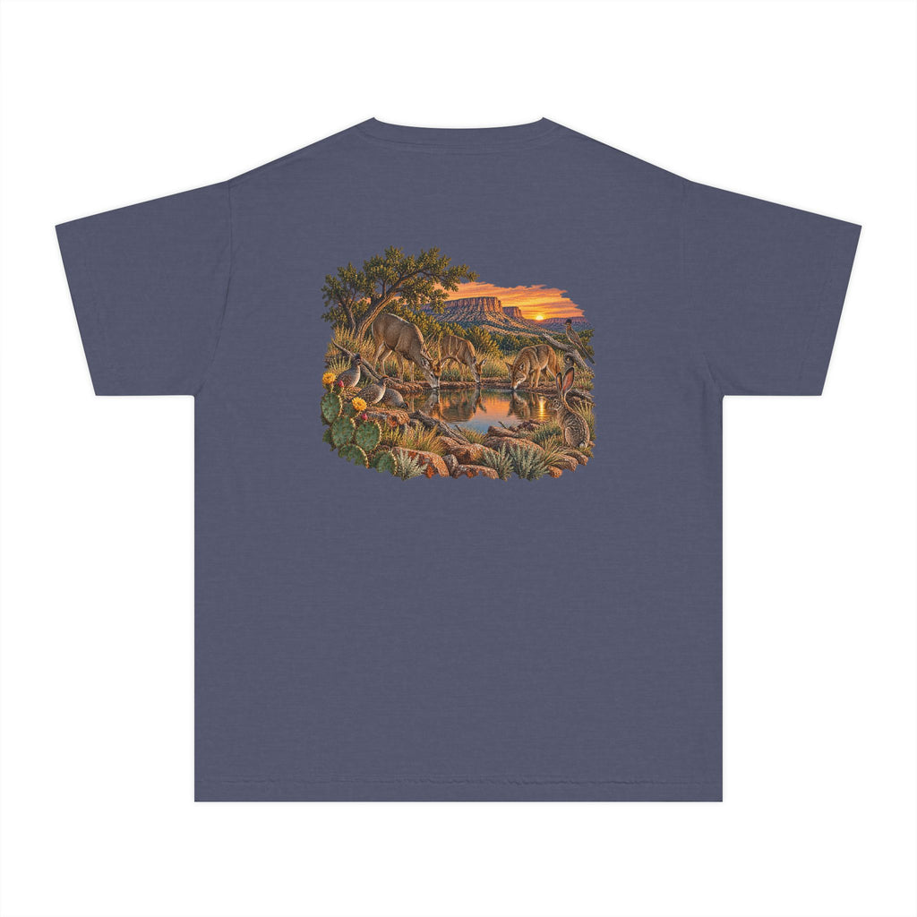 Youth Tee — Caprock Critters at Sunset