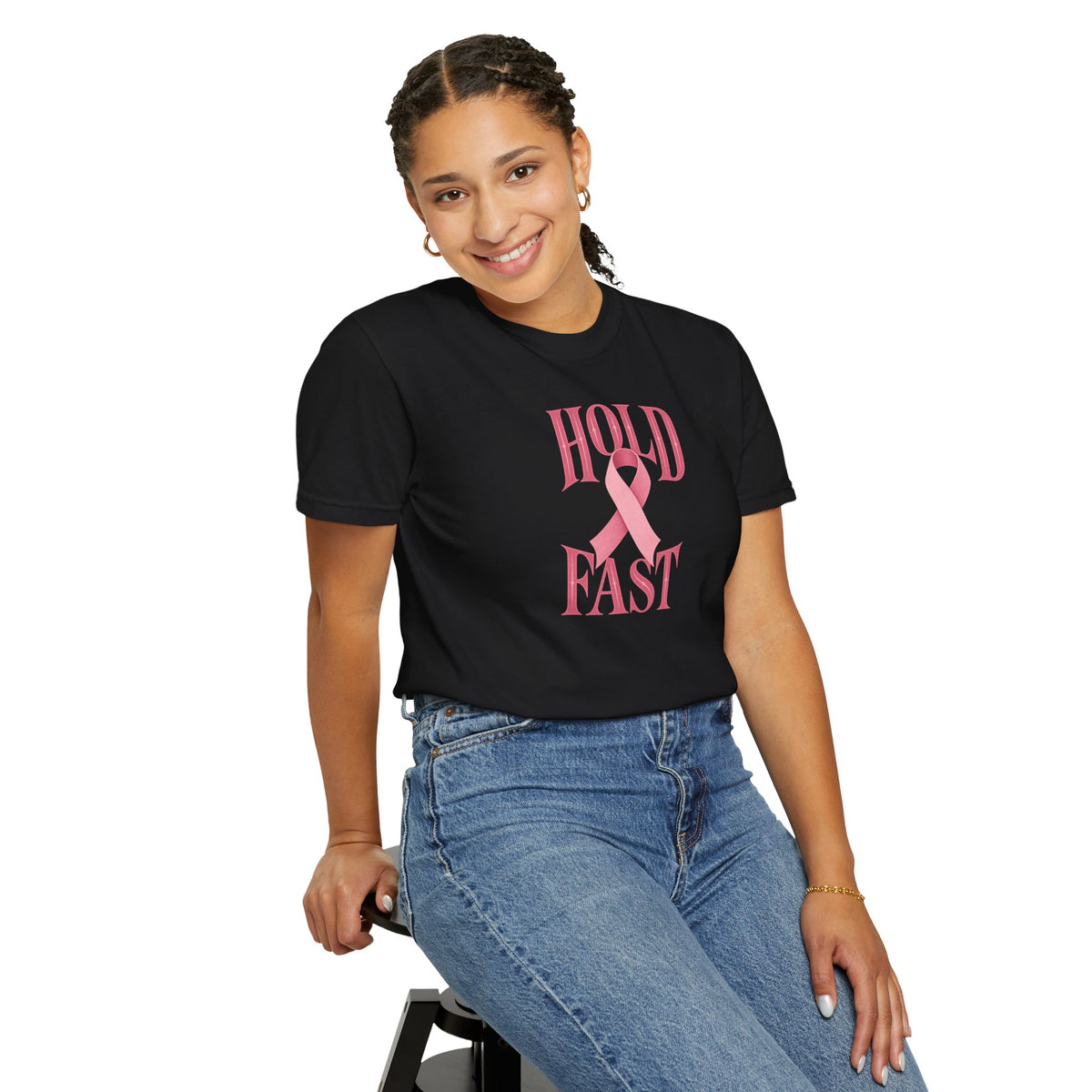 Hold Fast Pink Ribbon T‑Shirt