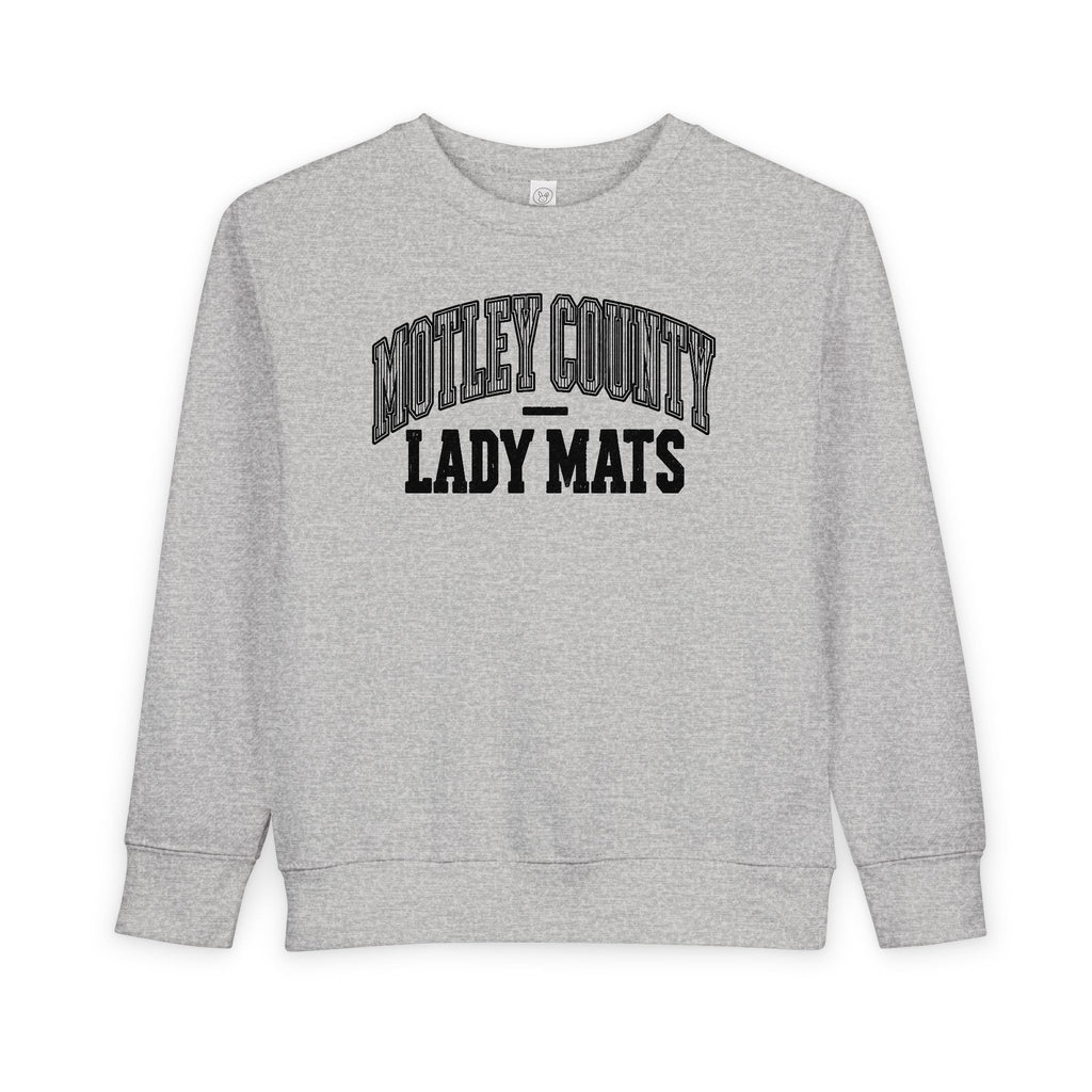 Toddler Sweatshirt - "Motley County Lady Mats" Vintage Varsity Kids Crewneck