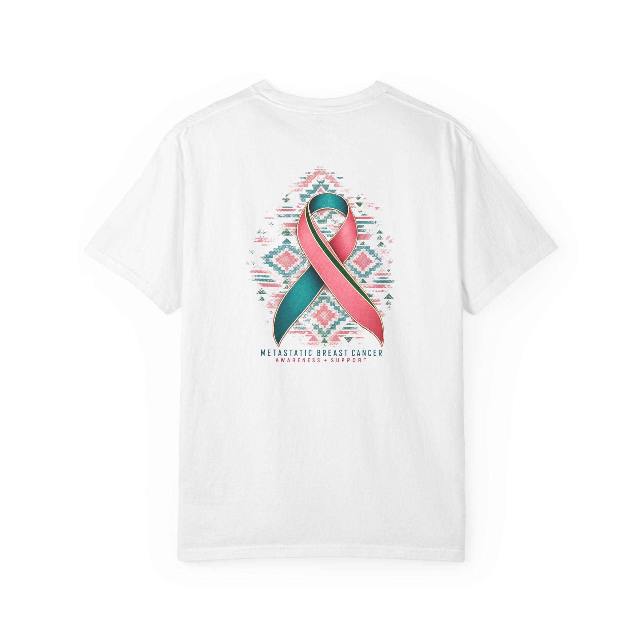 Metastatic Cancer Awareness Ribbon T‑Shirt — Garment‑Dyed Support Tee