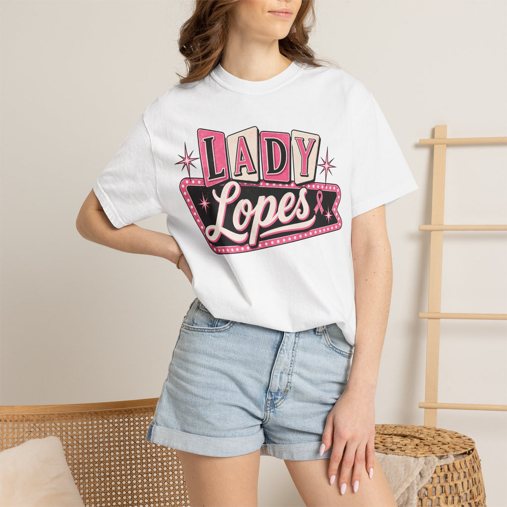 Lady Lopes Pink Retro Logo T-Shirt