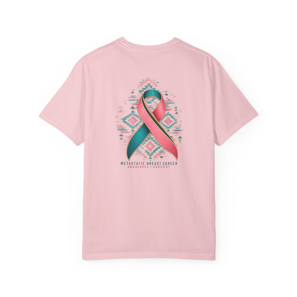 Metastatic Cancer Awareness Ribbon T‑Shirt — Garment‑Dyed Support Tee