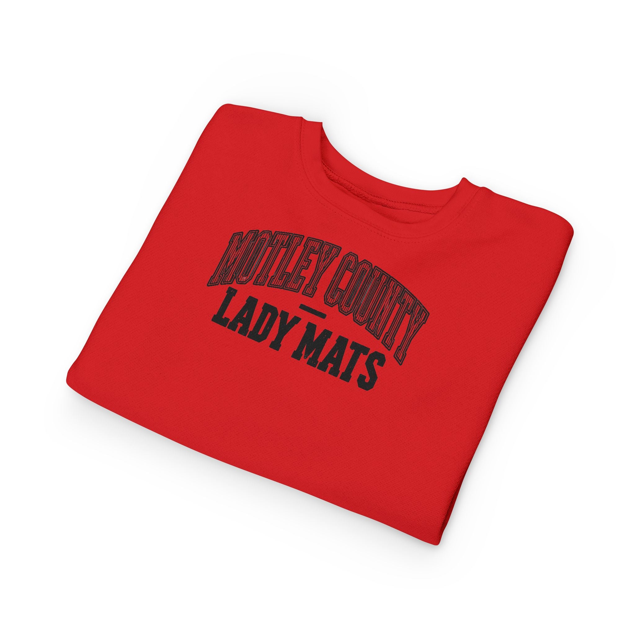 Toddler Sweatshirt - "Motley County Lady Mats" Vintage Varsity Kids Crewneck
