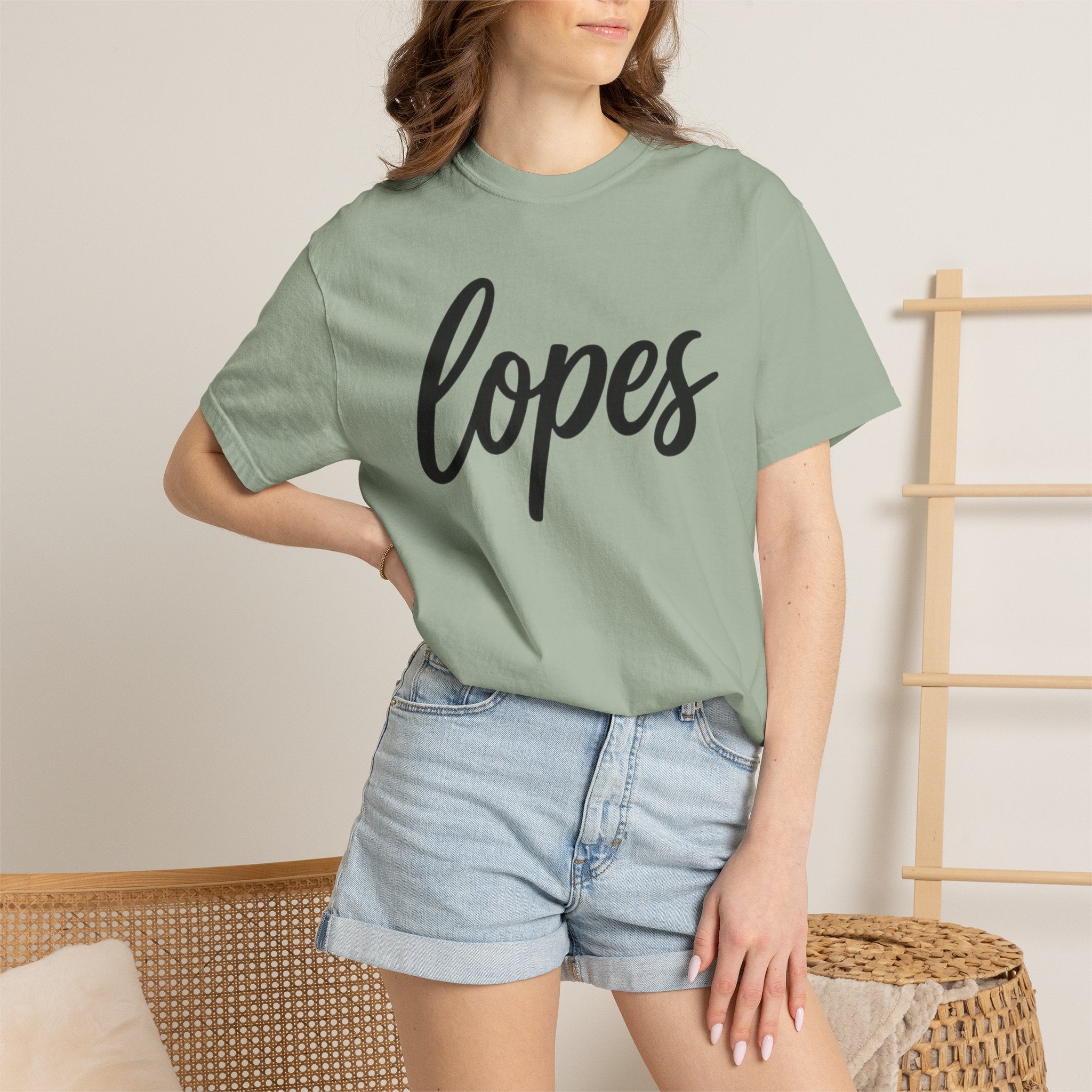 Lopes Script Tee — Personalized Name Graphic T-Shirt