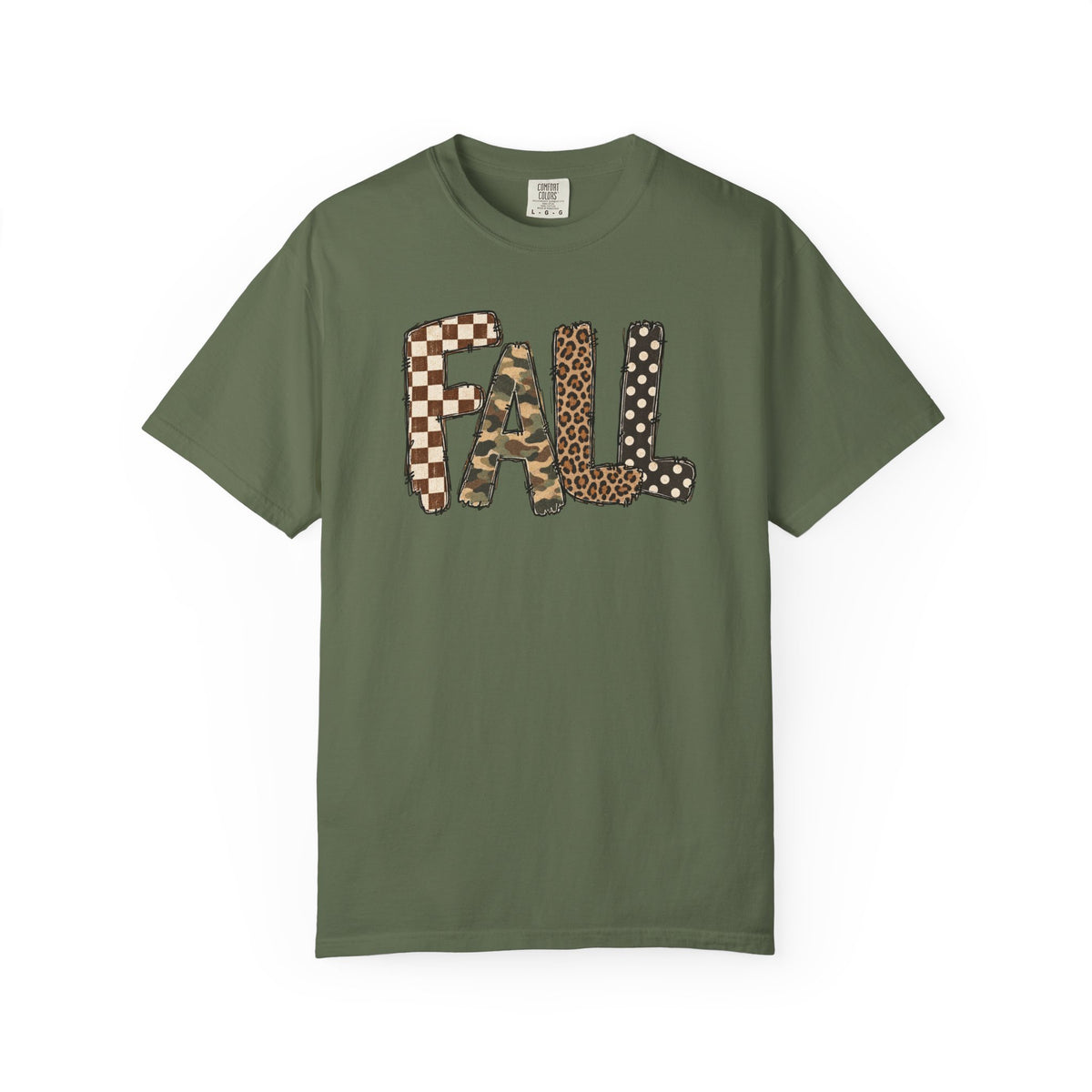 Fall Patchwork Letter T-Shirt