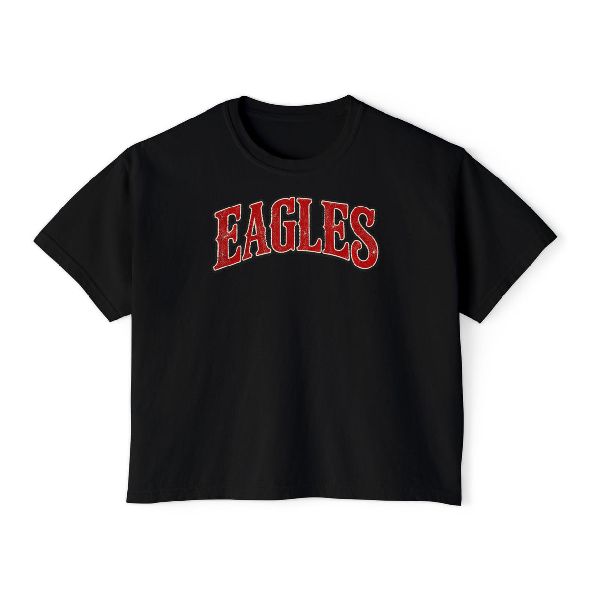 Eagles Graphic Boxy Tee — Women's Cropped Crewneck Shirt