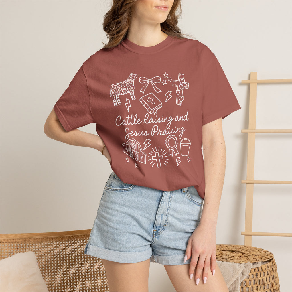 Cattle Raising and Jesus Praising T-Shirt