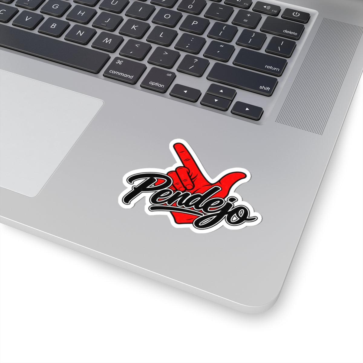 Pendejo Shaka Kiss-Cut Sticker — Bold Red Hand Graphic for Laptops, Water Bottles & Skateboards