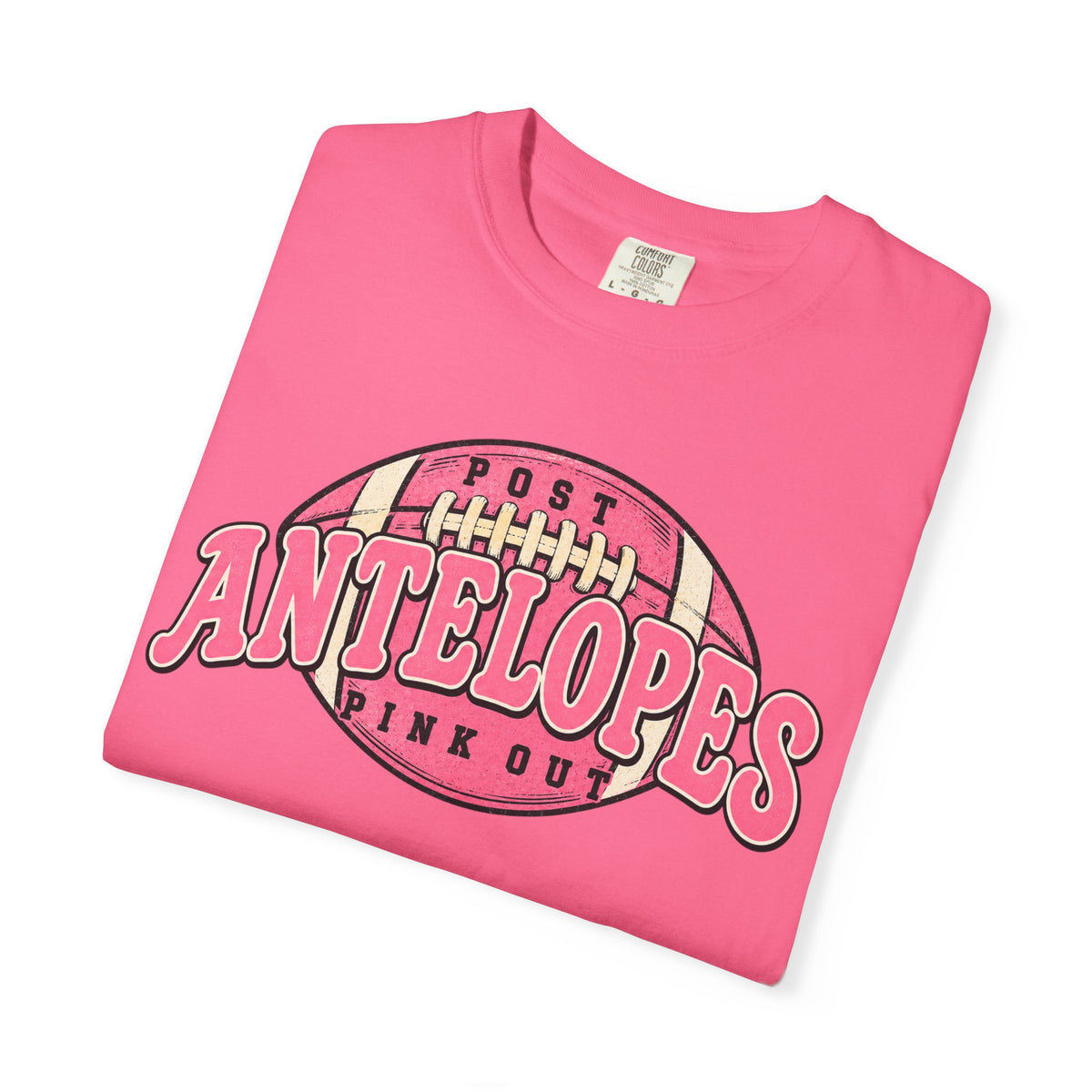 Antelopes Pink Out Football T-Shirt — Vintage Team Game Day Tee