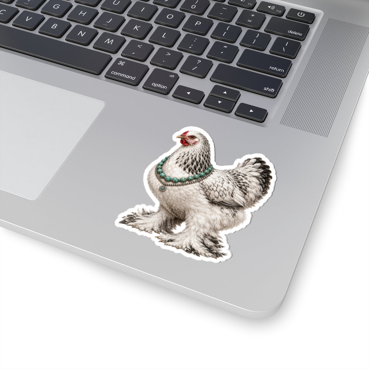 Feather-Footed Hen Sticker — Turquoise Jewelry Kiss-Cut Sticker