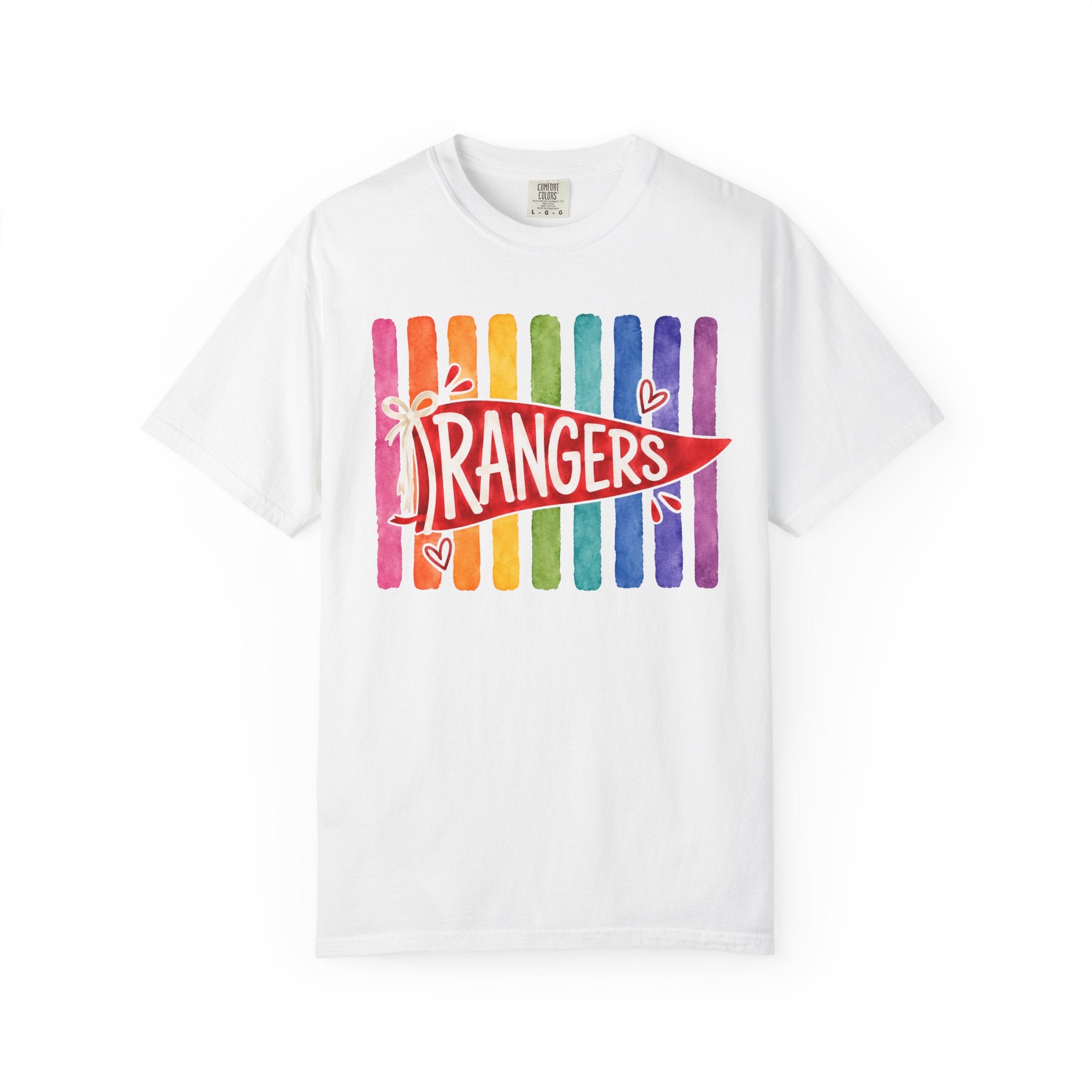 Rangers Rainbow Pennant T-Shirt — Pride School Spirit Tee