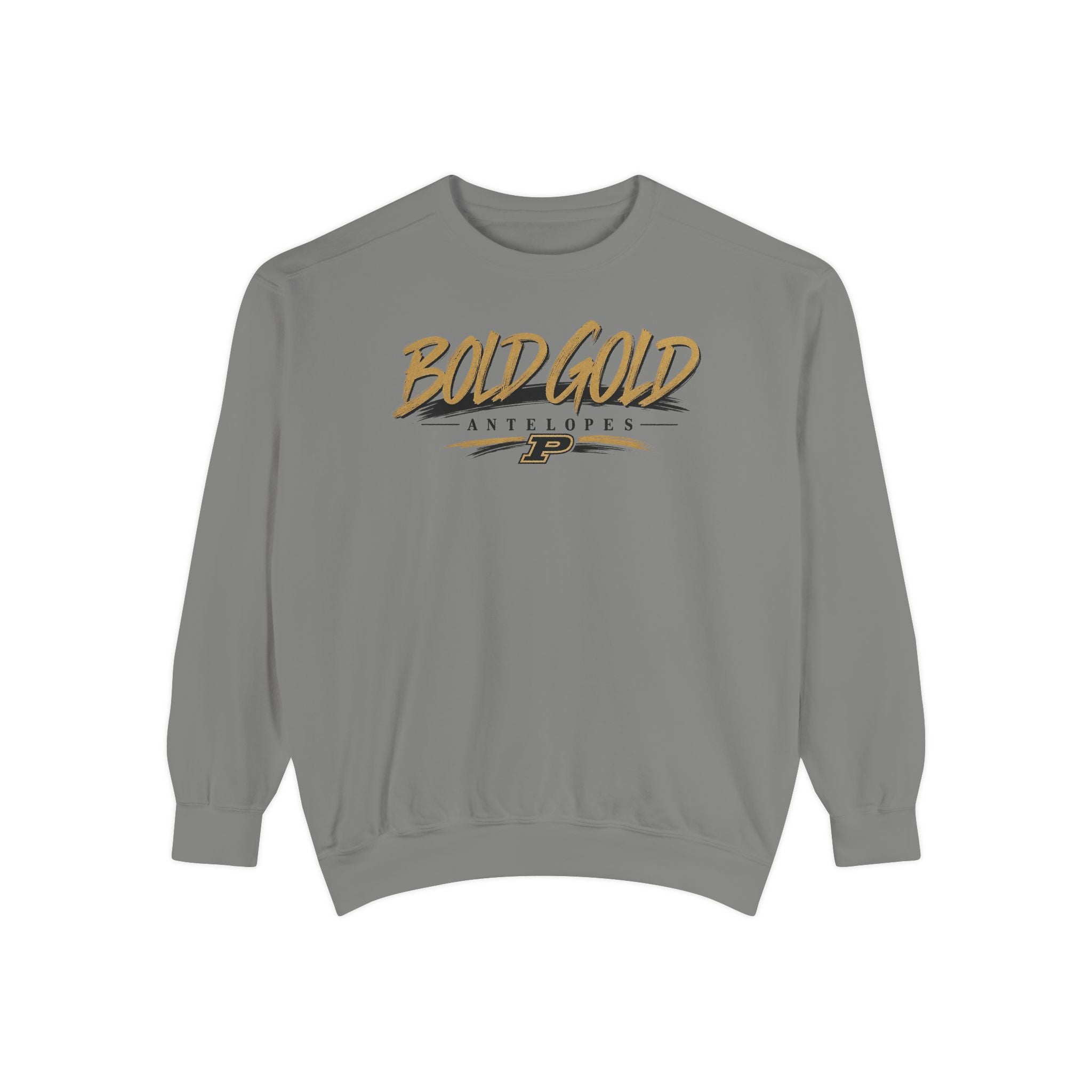 Bold Gold Antelopes Sweatshirt — Vintage Script Graphic Crewneck