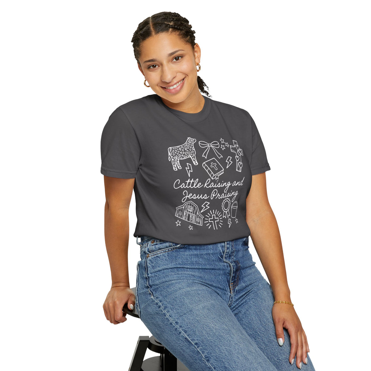 Cattle Raising and Jesus Praising T-Shirt