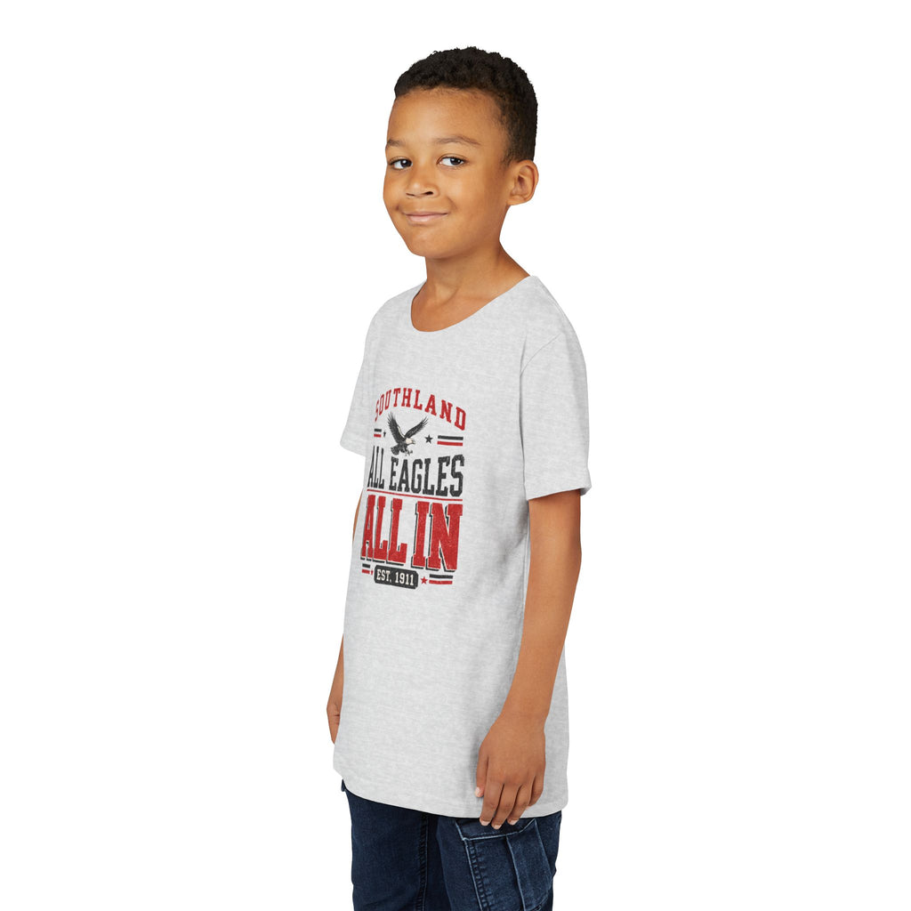 Youth Tee - "Southland All Eagles All In" School Spirit Shirt