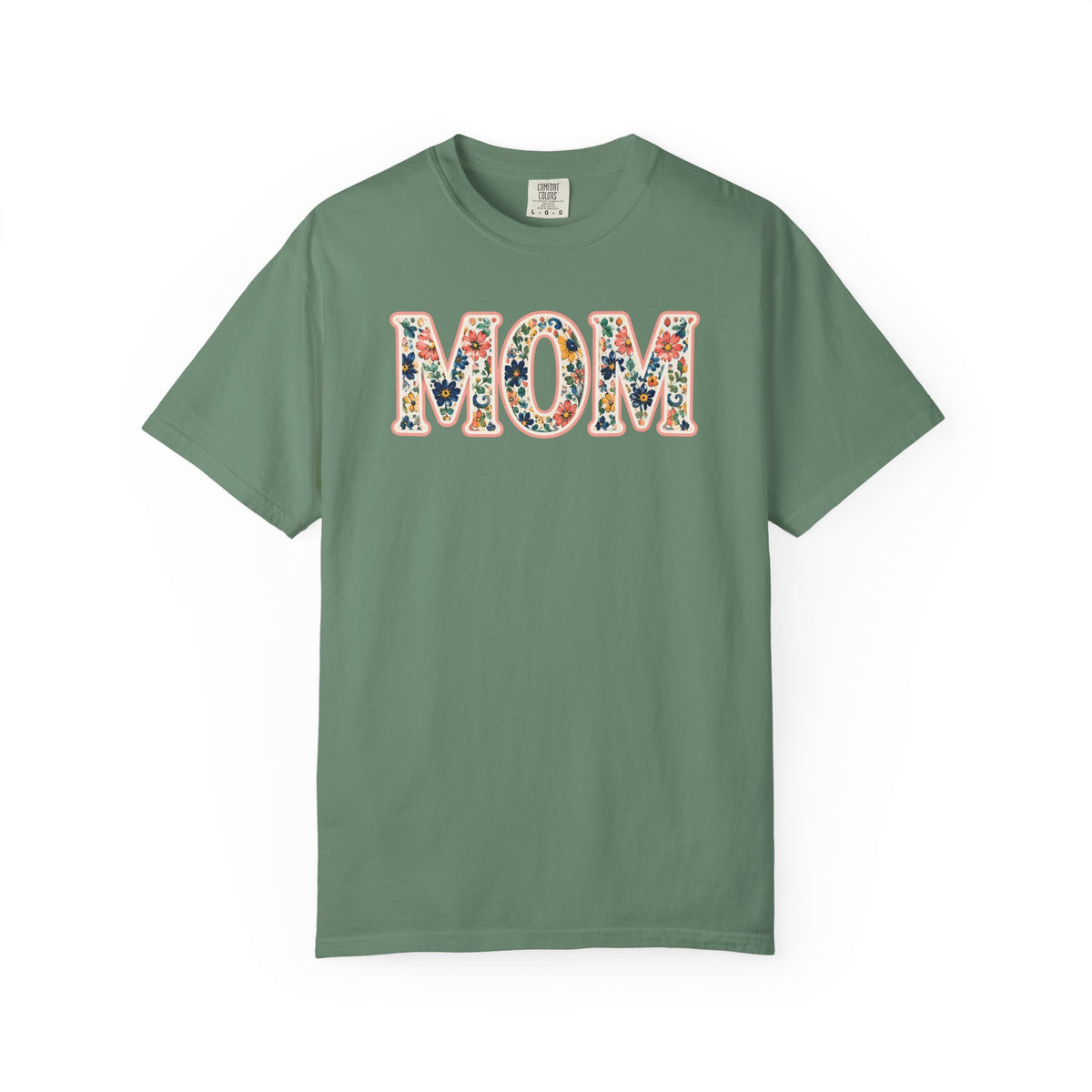 Mom Floral T-Shirt — Vintage Garment-Dyed Mother's Day Tee