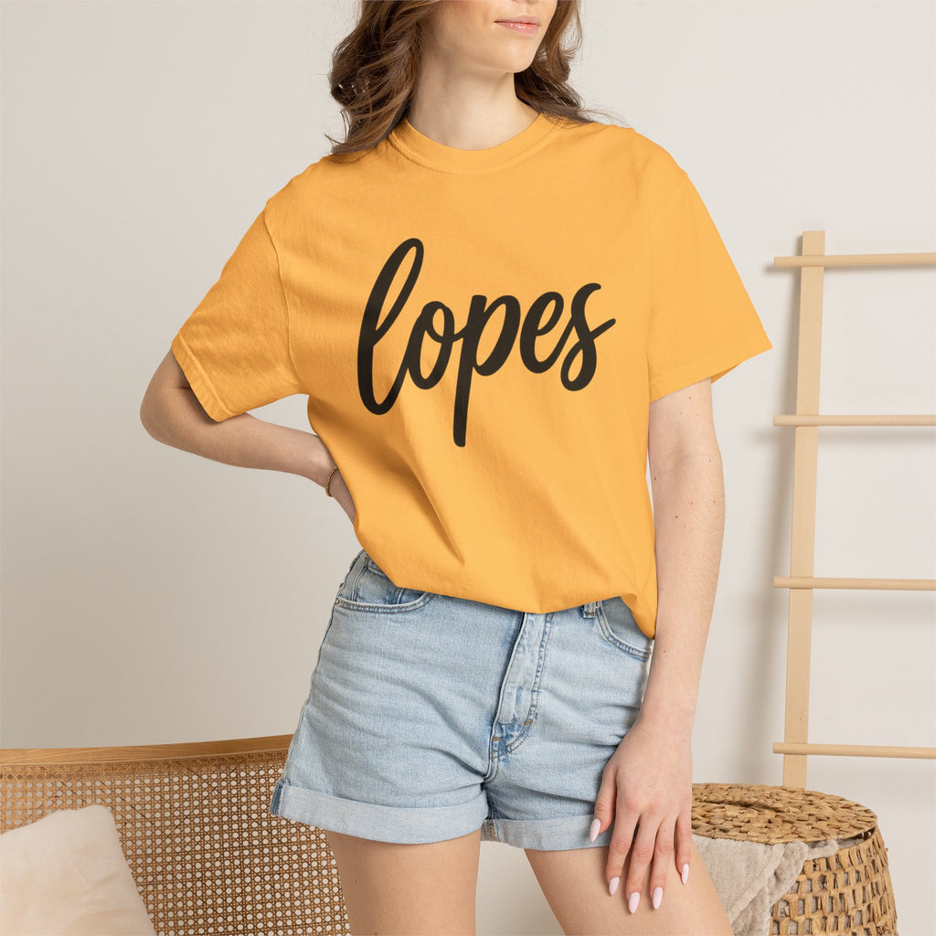 Lopes Script Tee — Personalized Name Graphic T-Shirt