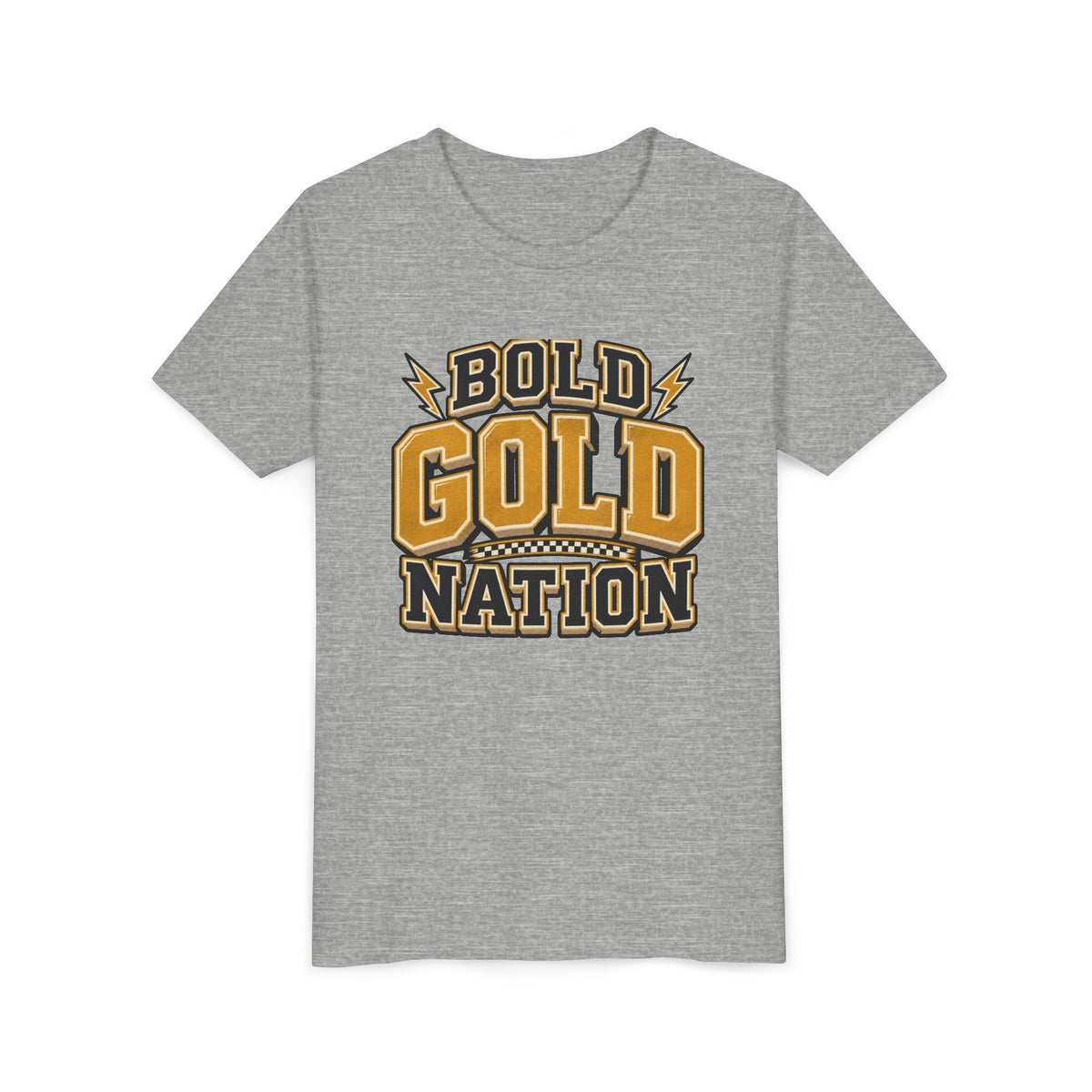 Youth Tee — Bold Gold Nation Graphic Kids Shirt