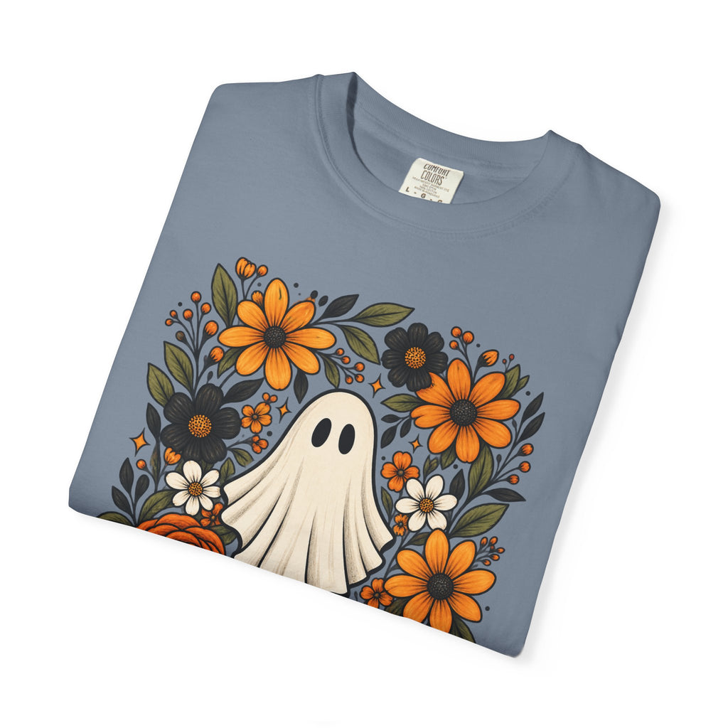 Ghost Bouquet T-Shirt — Floral Halloween Graphic Tee