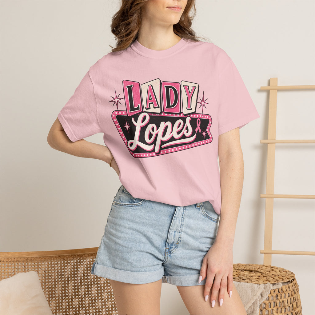 Lady Lopes Pink Retro Logo T-Shirt