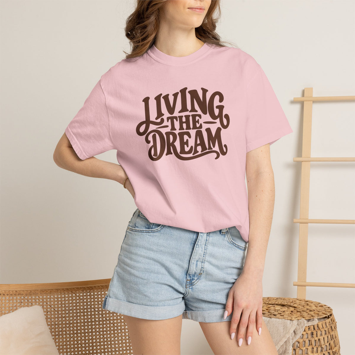 Living The Dream T-Shirt — Vintage Script Graphic Tee