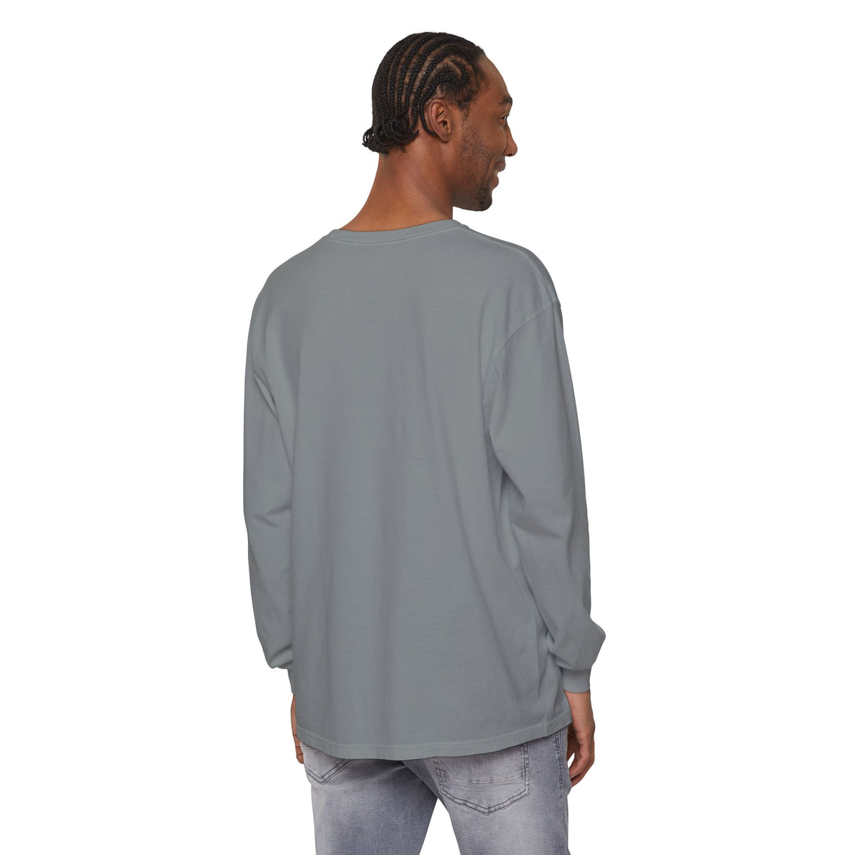Happy Buffalo Long Sleeve Tee — “You Can Be Happy If You’ve a Mind To” Rustic Graphic Shirt