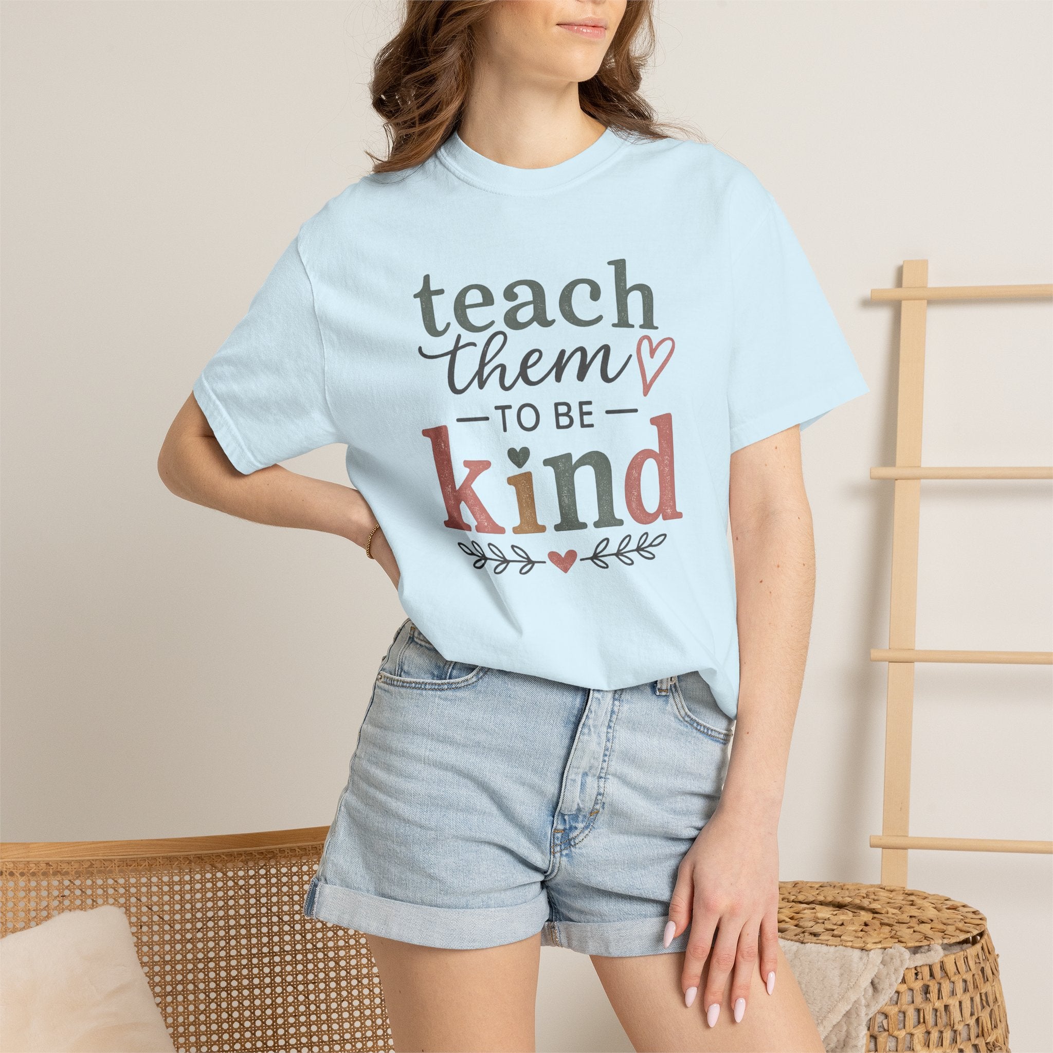 Teach Them To Be Kind T-Shirt — Inspirational Teacher Appreciation Tee