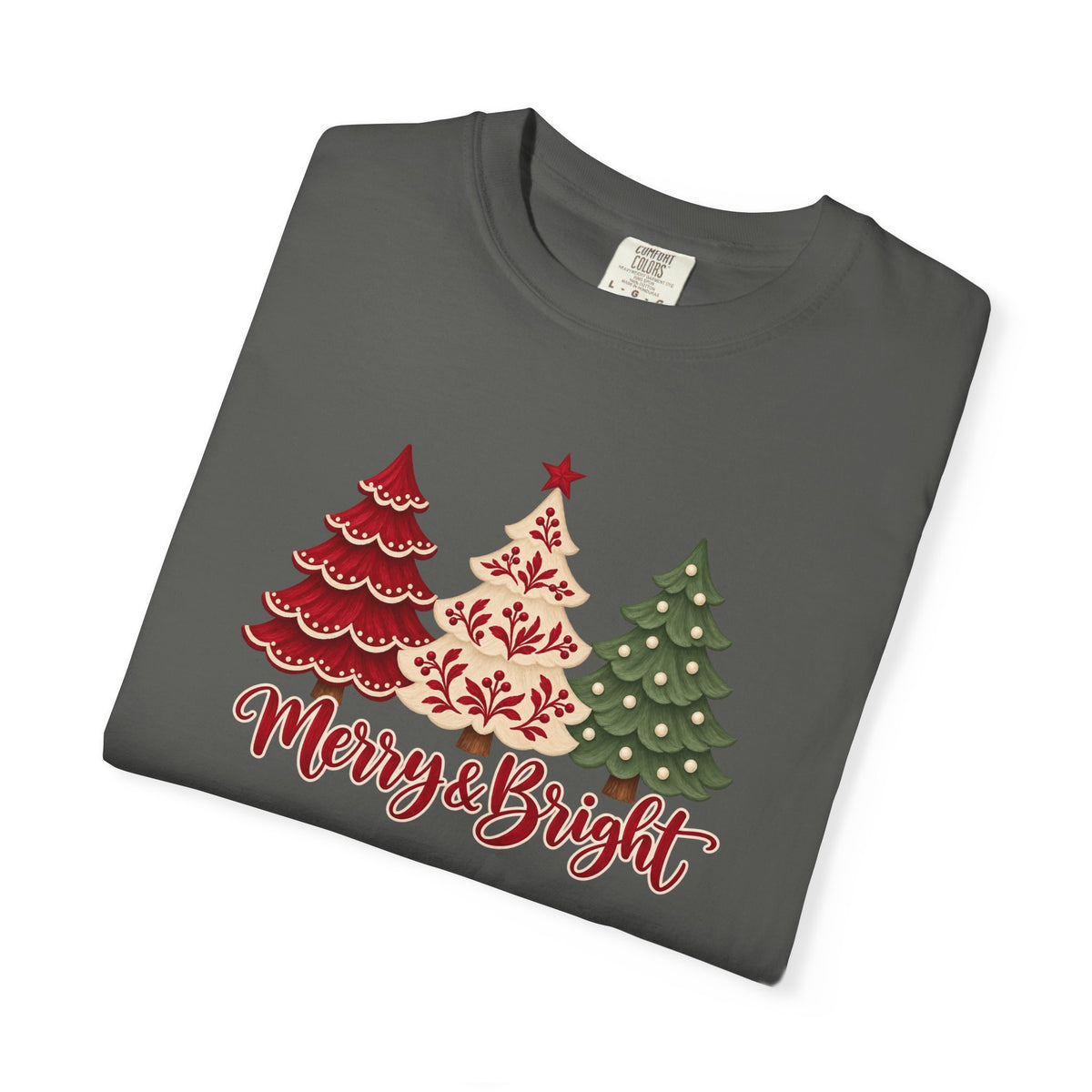 Merry & Bright Christmas Tree T-Shirt
