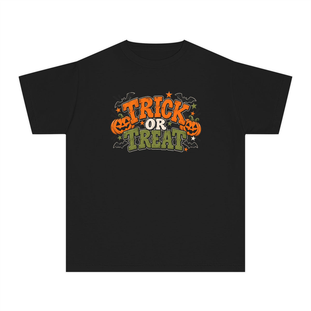 Youth Halloween T-Shirt - "Trick or Treat" Pumpkin Graphic