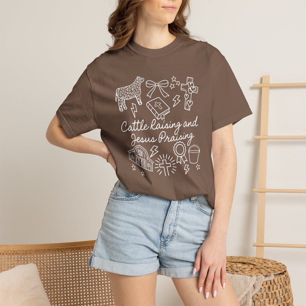 Cattle Raising and Jesus Praising T-Shirt