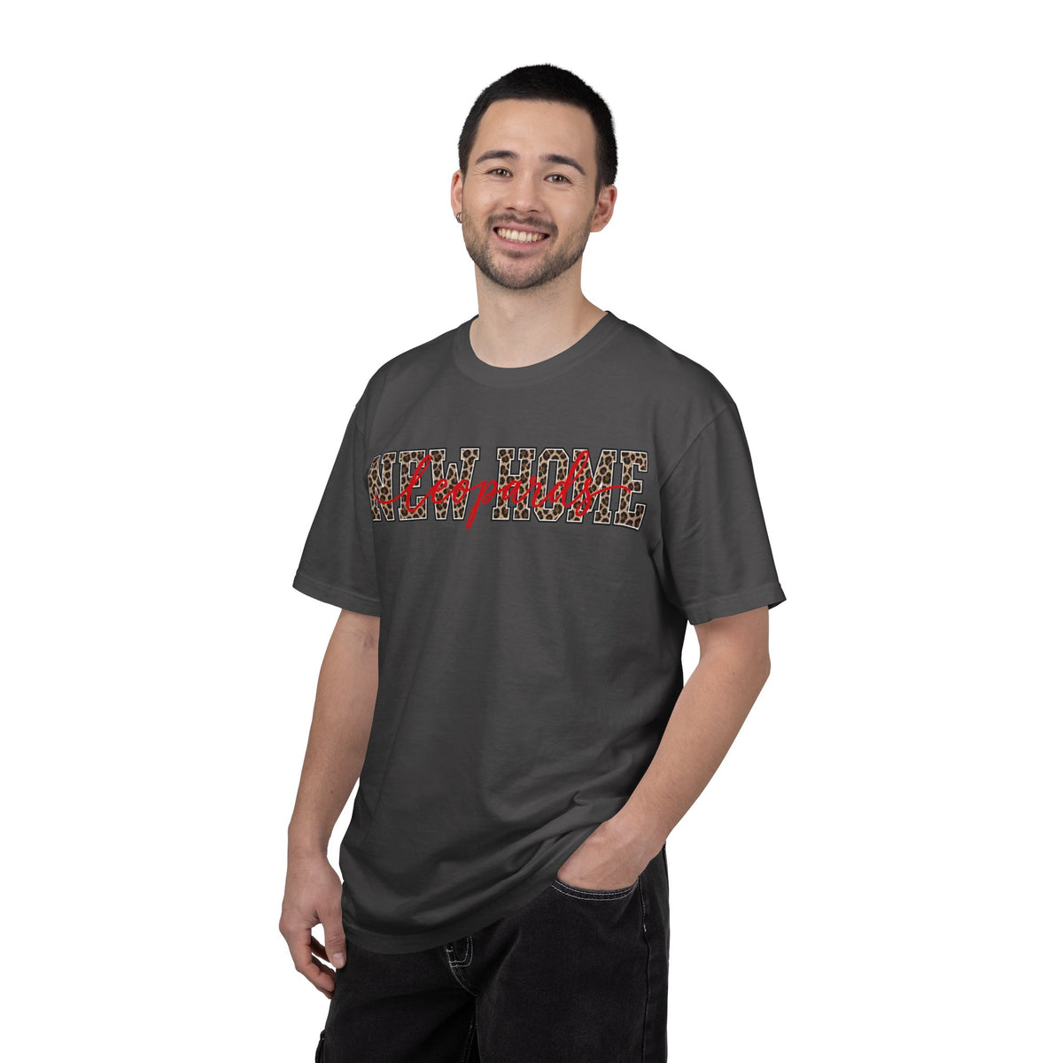 New Home Leopard Script T-Shirt