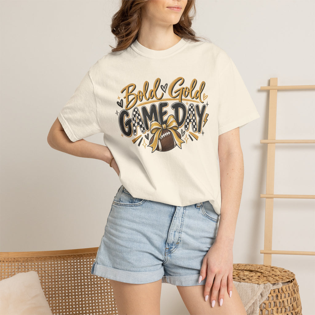 Gameday Football T-Shirt – "Bold & Gold" Team Spirit Tee