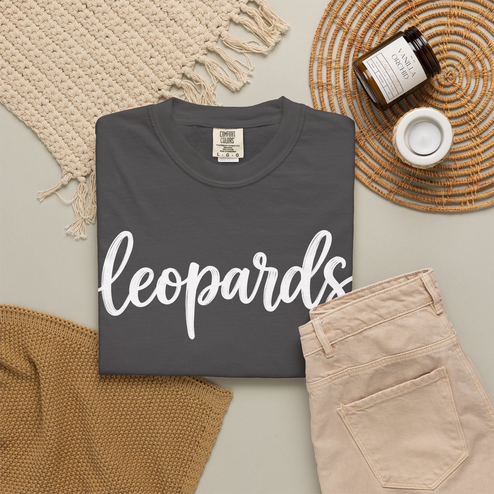 Leopards Script Tee — Retro Graphic T-Shirt