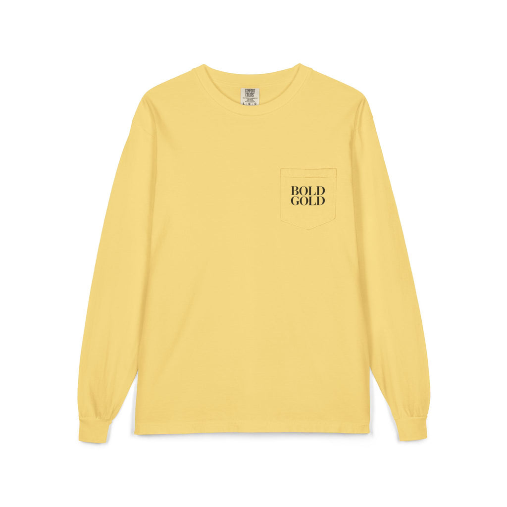 Bold Gold Antelopes Long Sleeve Pocket Tee