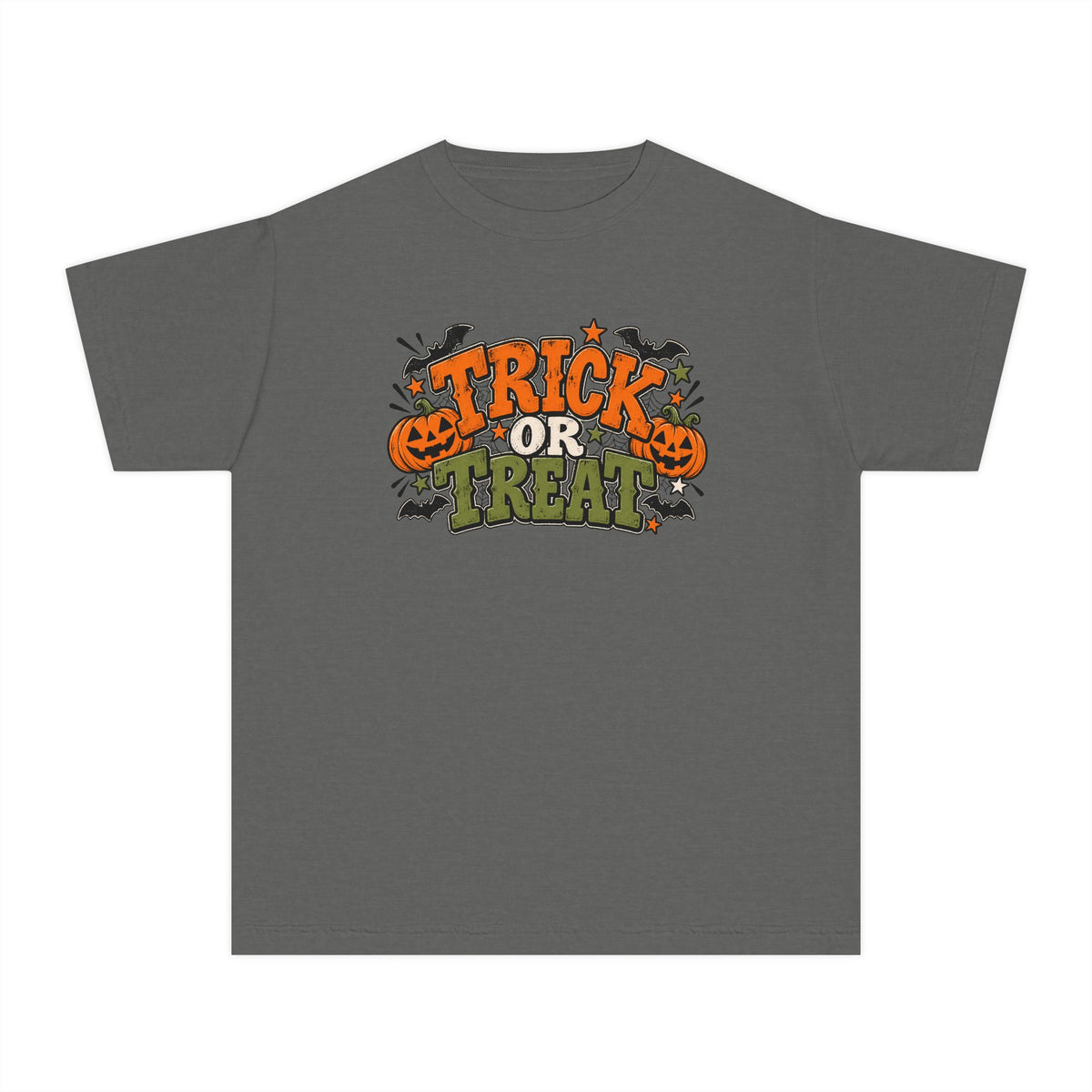 Youth Halloween T-Shirt - "Trick or Treat" Pumpkin Graphic