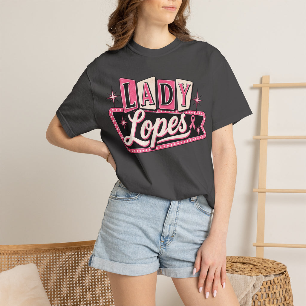 Lady Lopes Pink Retro Logo T-Shirt