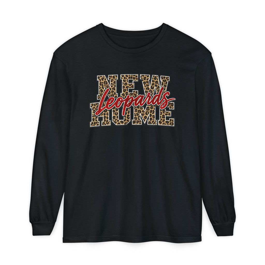 Long Sleeve T-Shirt — 'NEW LeOARDS' Leopard Print School Spirit Tee