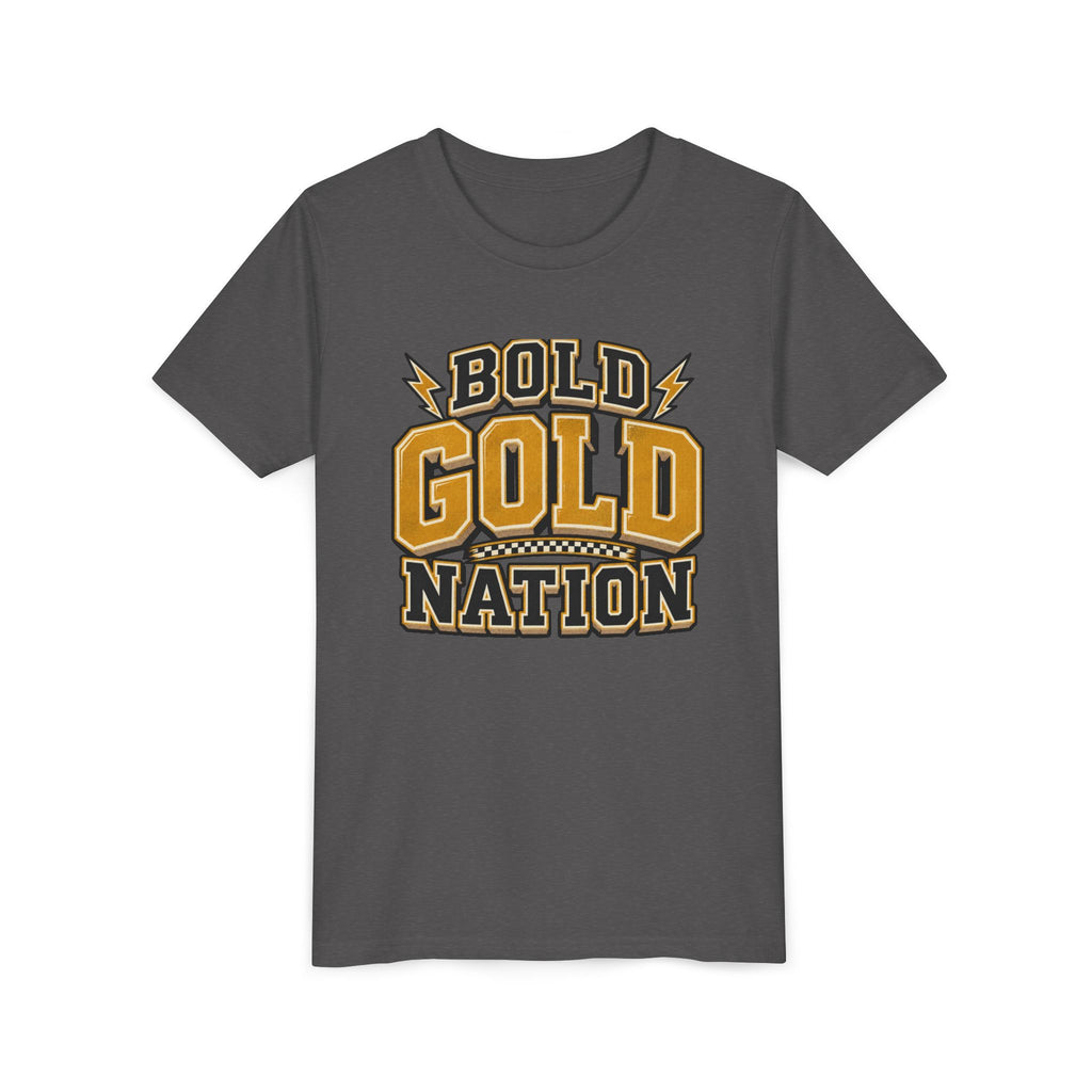 Youth Tee — Bold Gold Nation Graphic Kids Shirt