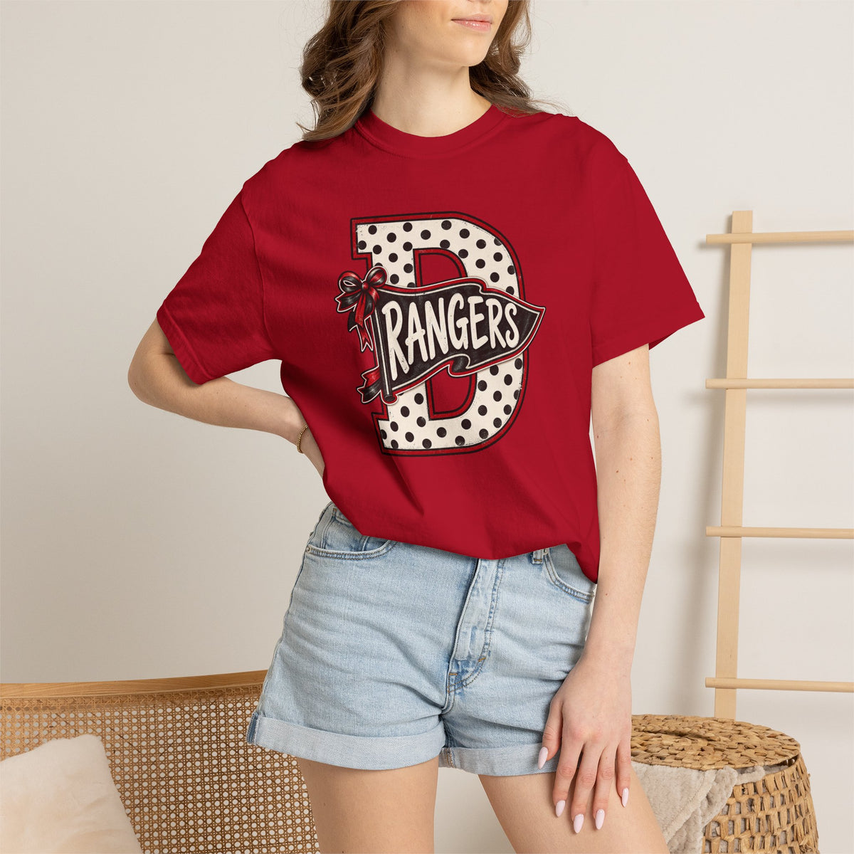 Rangers Vintage Letter 'D' Graphic T-Shirt