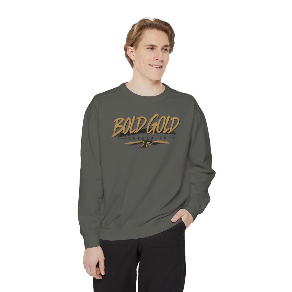 Bold Gold Antelopes Sweatshirt — Vintage Script Graphic Crewneck