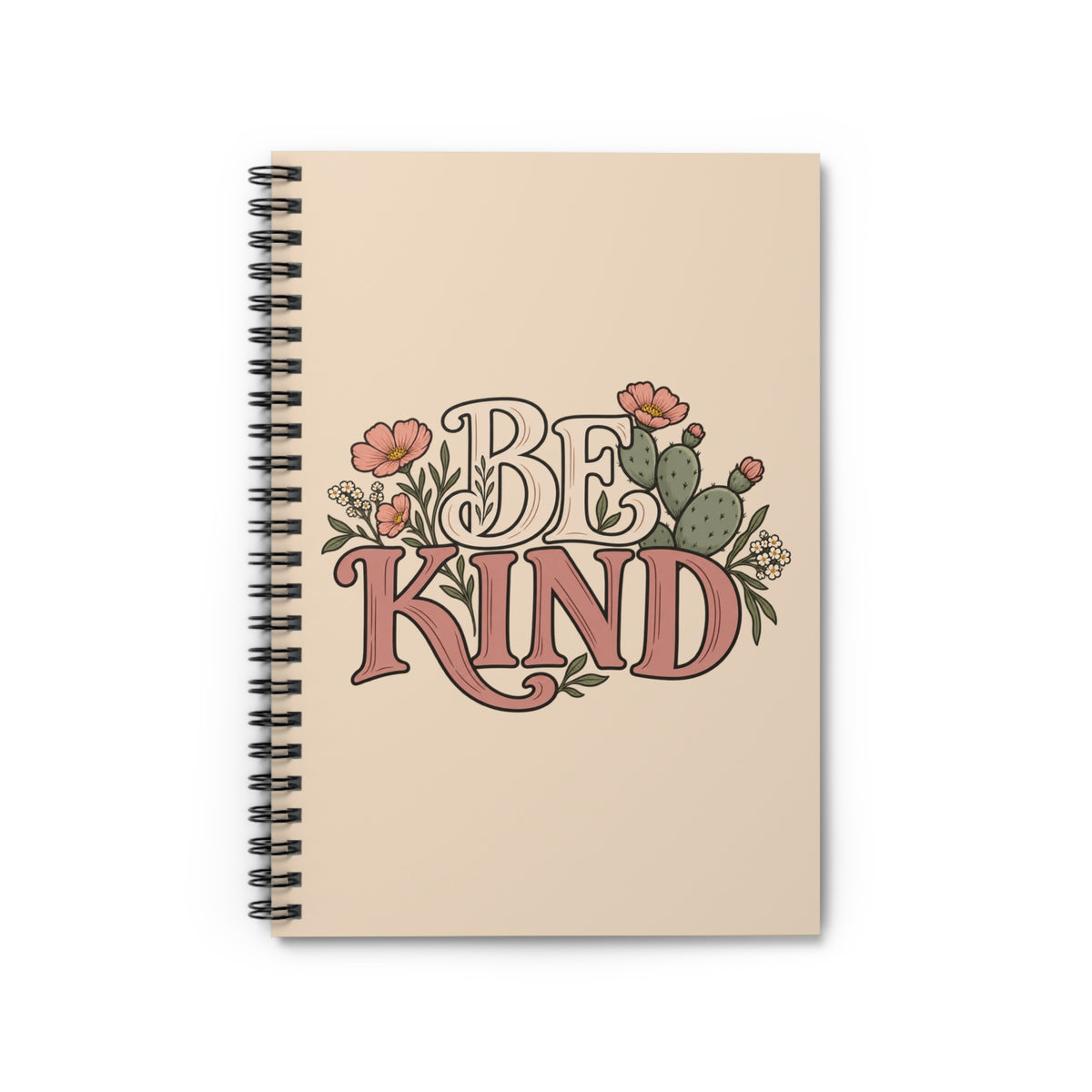 Be Kind Floral Spiral Notebook — Ruled Journal for Notes & Gifts