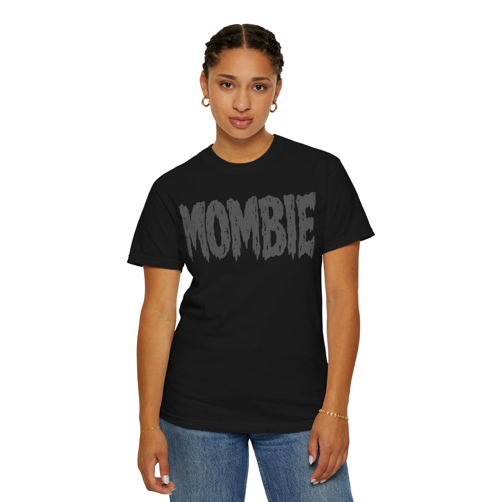 Mombie Graphic T‑Shirt — Funny Mom Zombie Tee for Halloween & New Parents