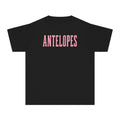 Youth Tee – 'Antelopes' Pink Lettering Charcoal Kids Shirt