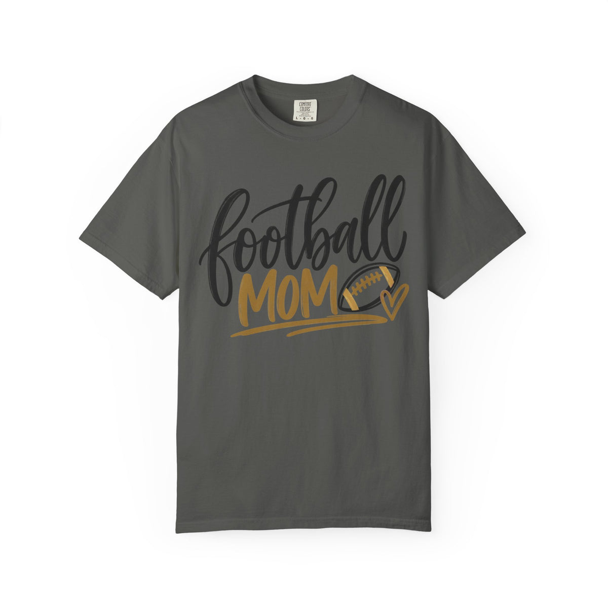Football Mom T-Shirt — Athletic Mom Tee with Football Script Design