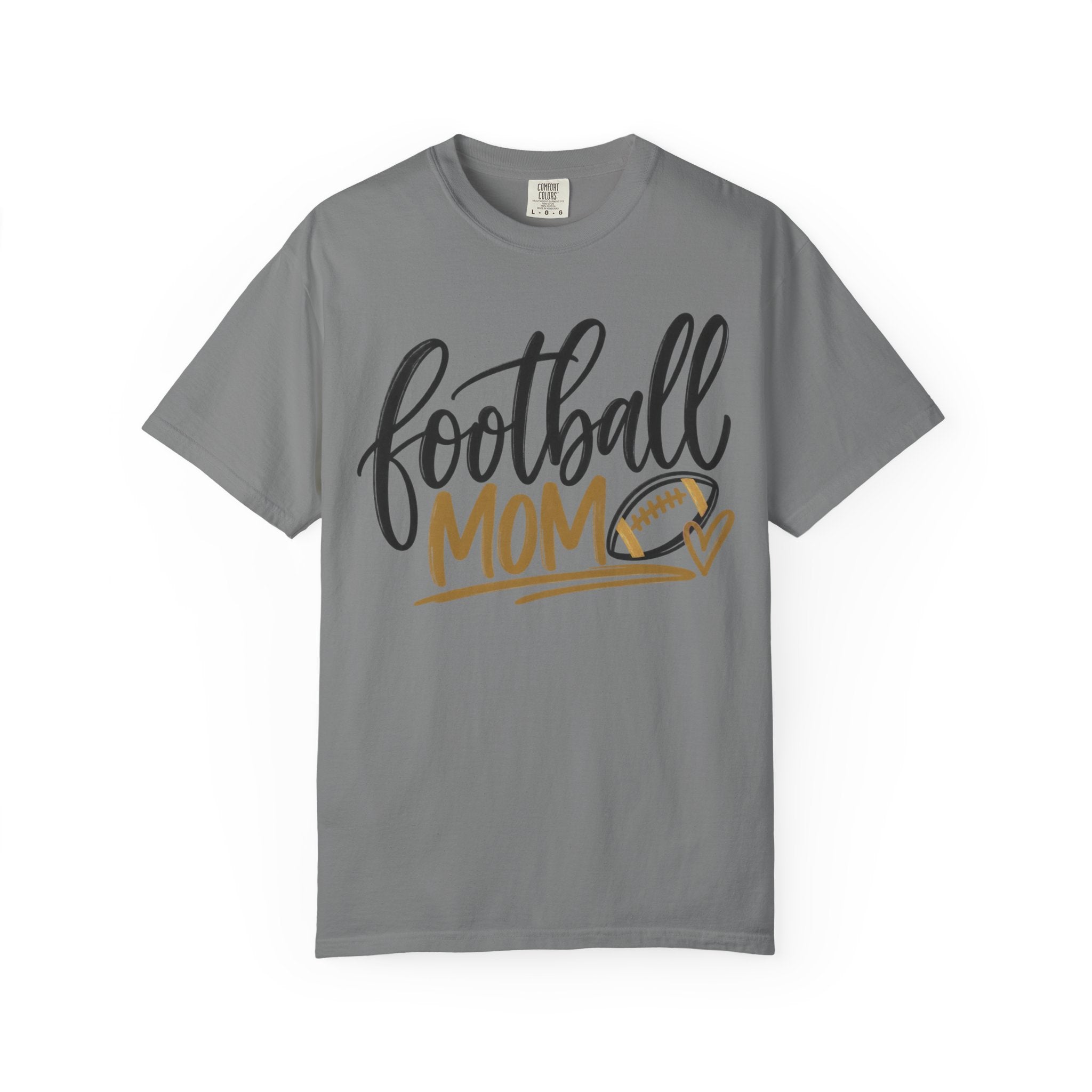 Football Mom T-Shirt — Athletic Mom Tee with Football Script Design