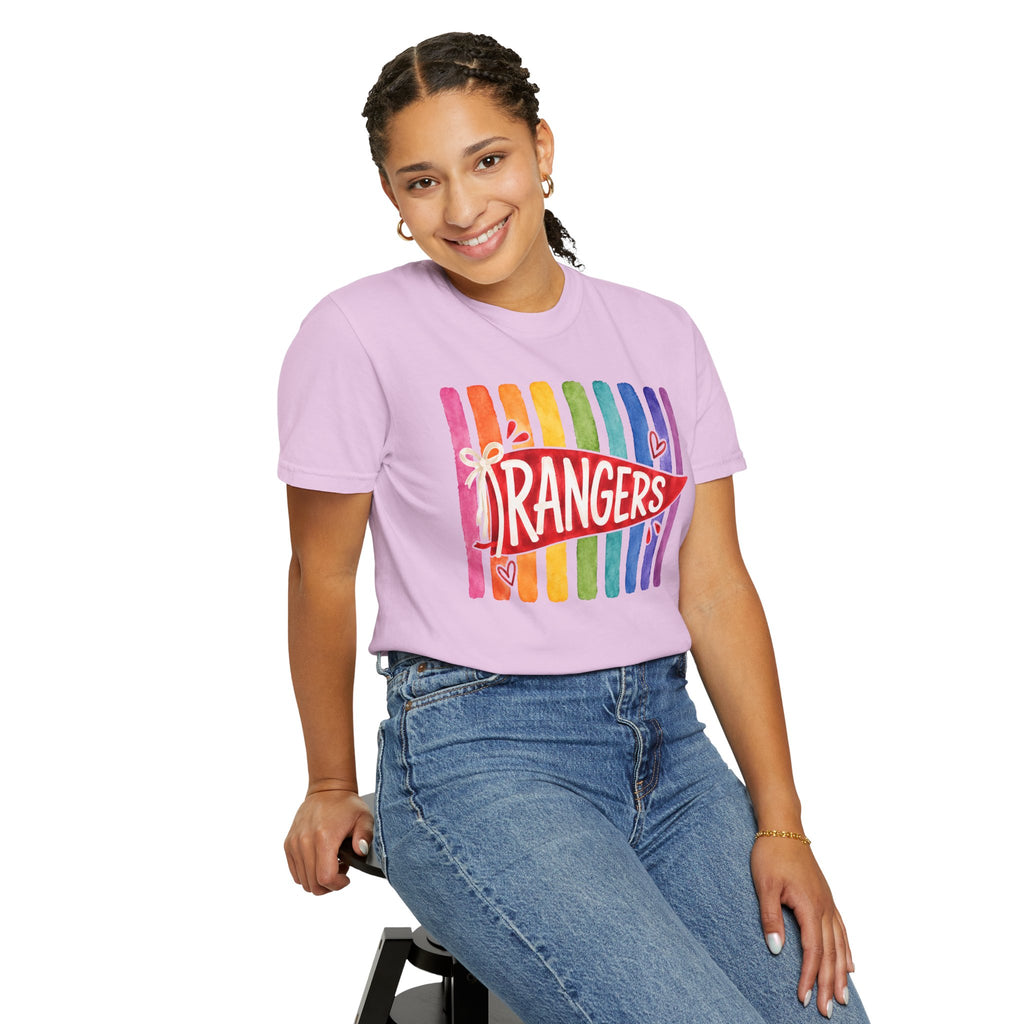 Rangers Rainbow Pennant T-Shirt — Pride School Spirit Tee