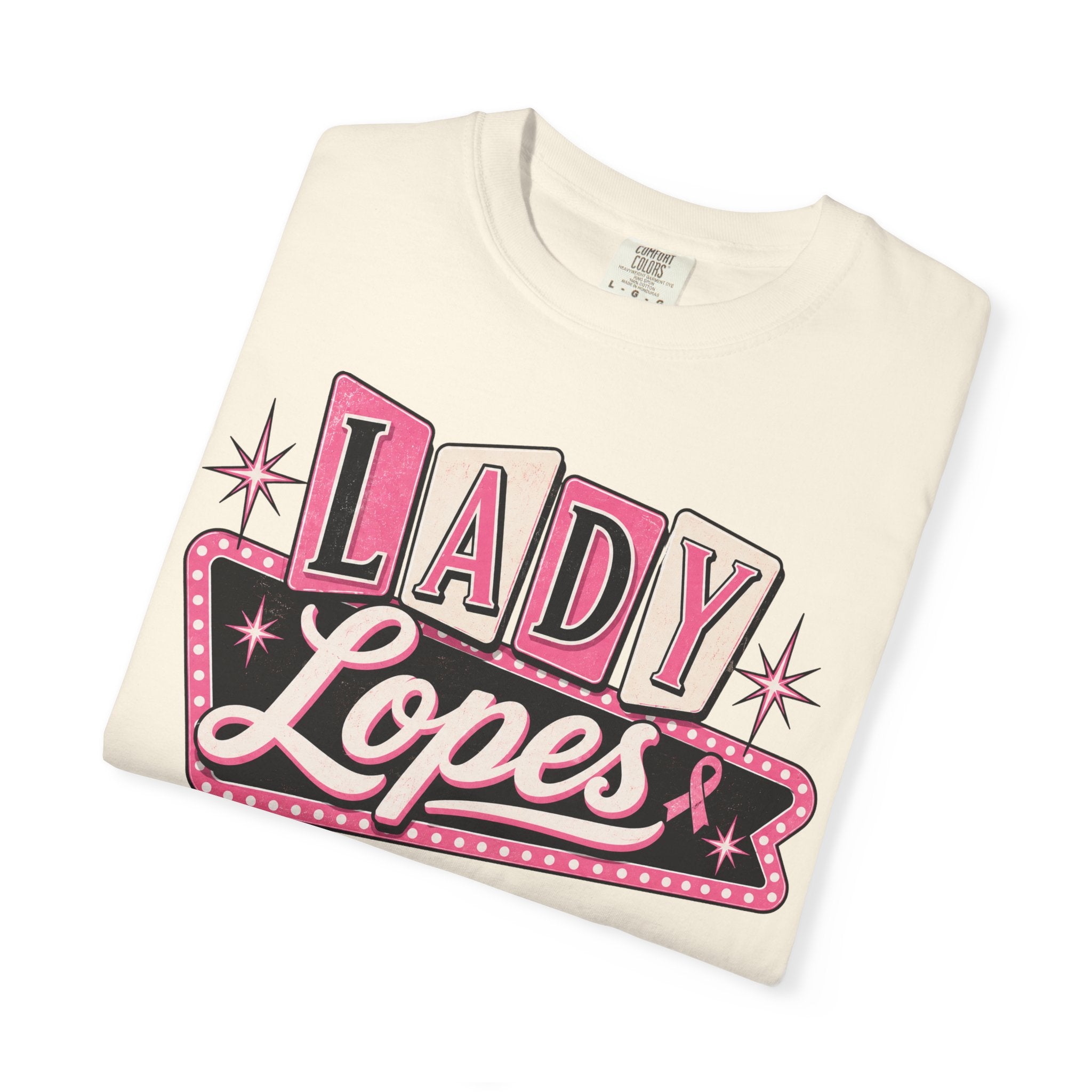 Lady Lopes Pink Retro Logo T-Shirt