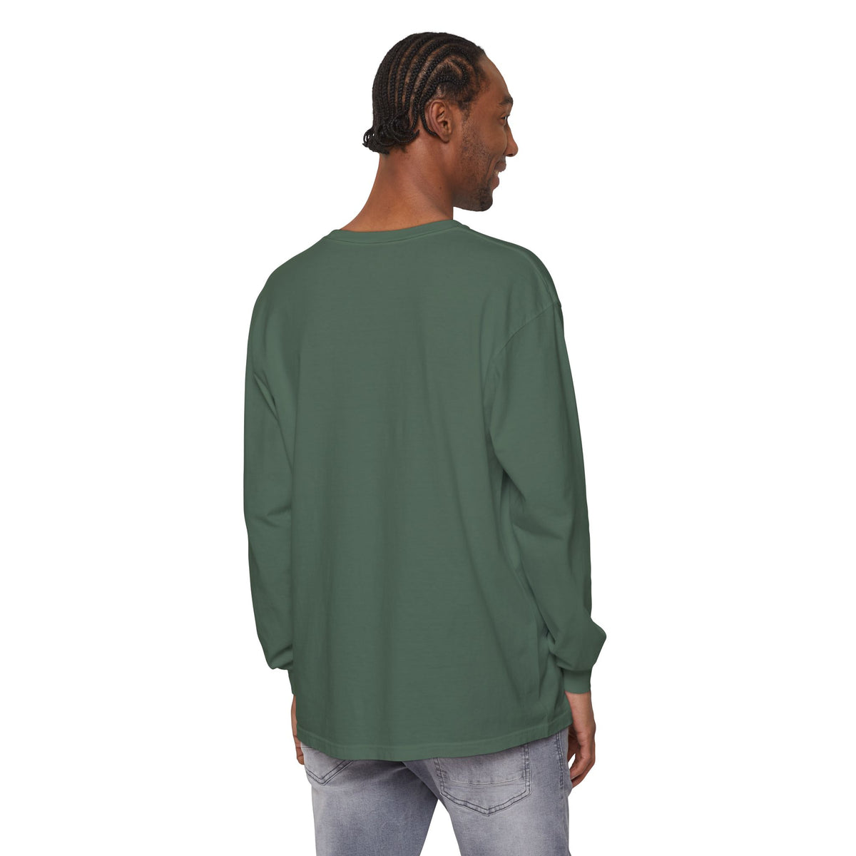 Happy Buffalo Long Sleeve Tee — “You Can Be Happy If You’ve a Mind To” Rustic Graphic Shirt